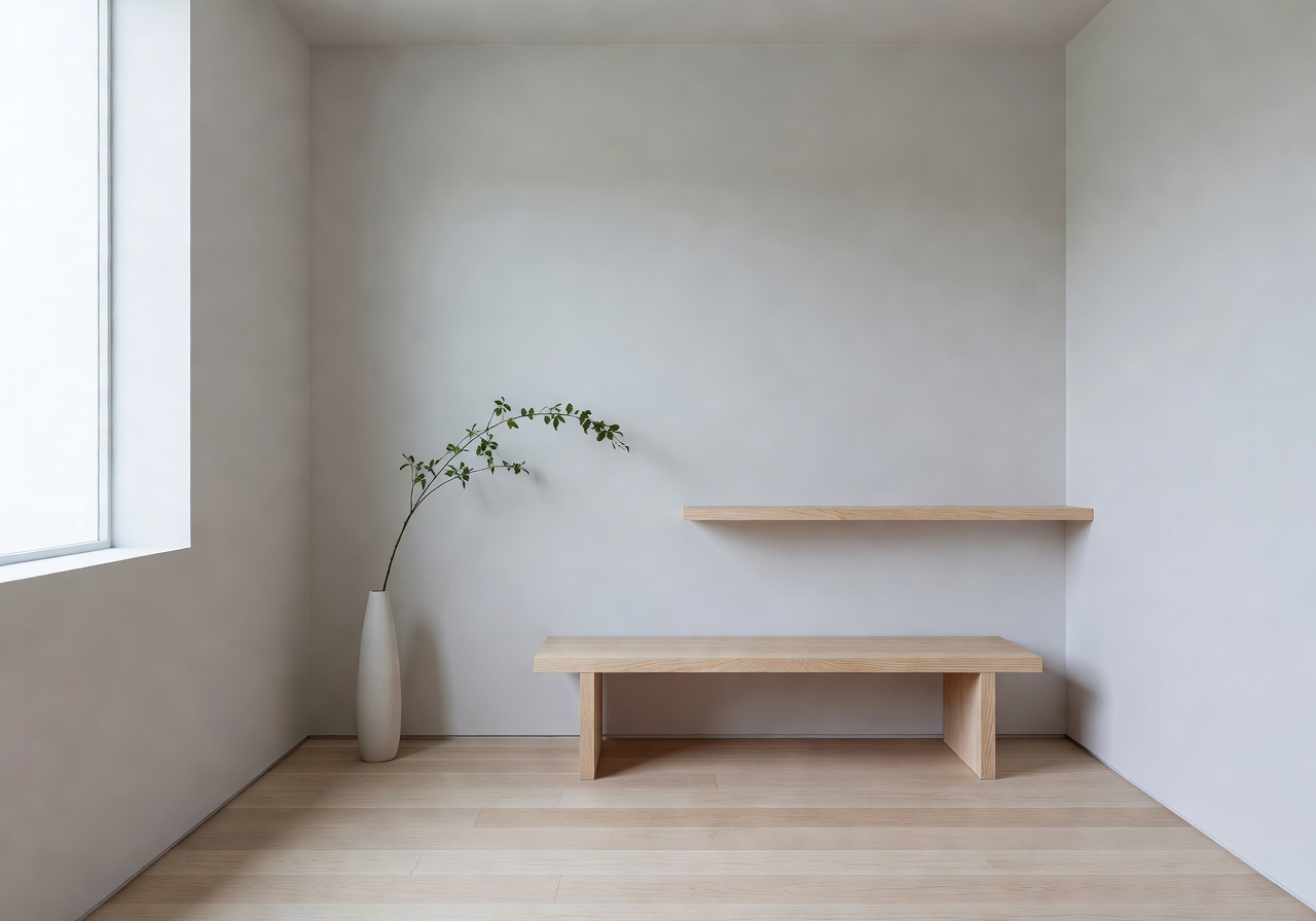 Comfort Room with Nordic minimalist interior and natural light